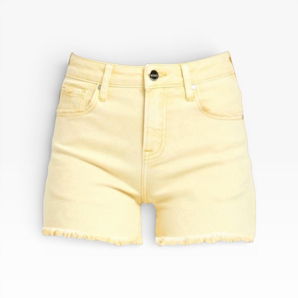 Loft Fresh Cut High Rise Cut Off Denim Shorts in Lemon Brulee - Size 12